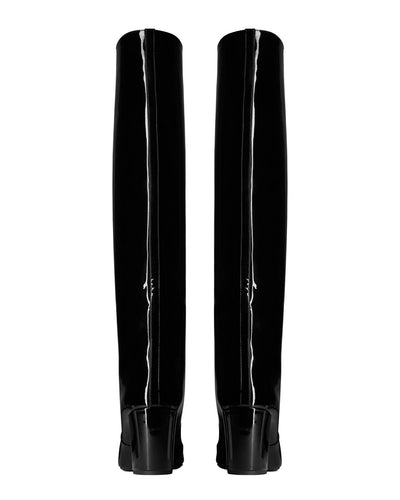 SAINT LAURENT WHO BOOTS IN PATENT LEATHER