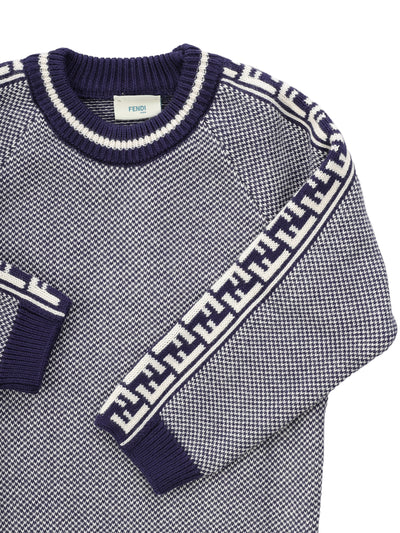 FENDI KIDS SWEATER DENIM EFFECT