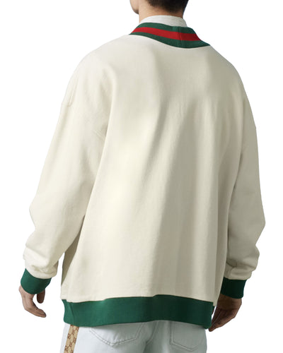 GUCCI CARDIGAN IN JERSEY WITH WEB DETAIL