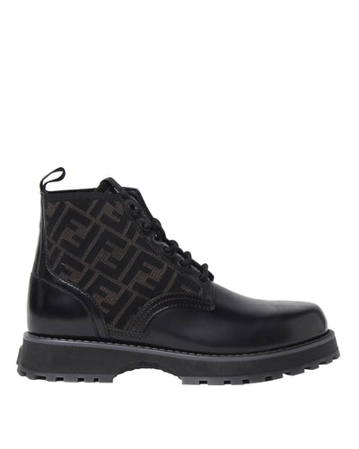 FENDI ANKLE BOOTS WITH LOGO FF