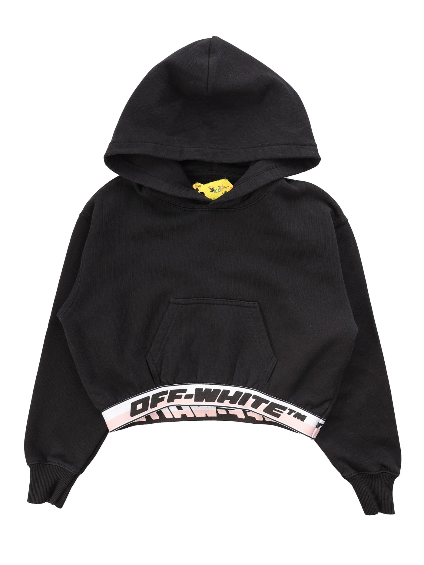 OFF WHITE KIDS SWEATSHIRT CROPPED HOODIE LOGO