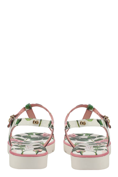 DOLCE & GABBANA KIDS LEATHER SANDALS