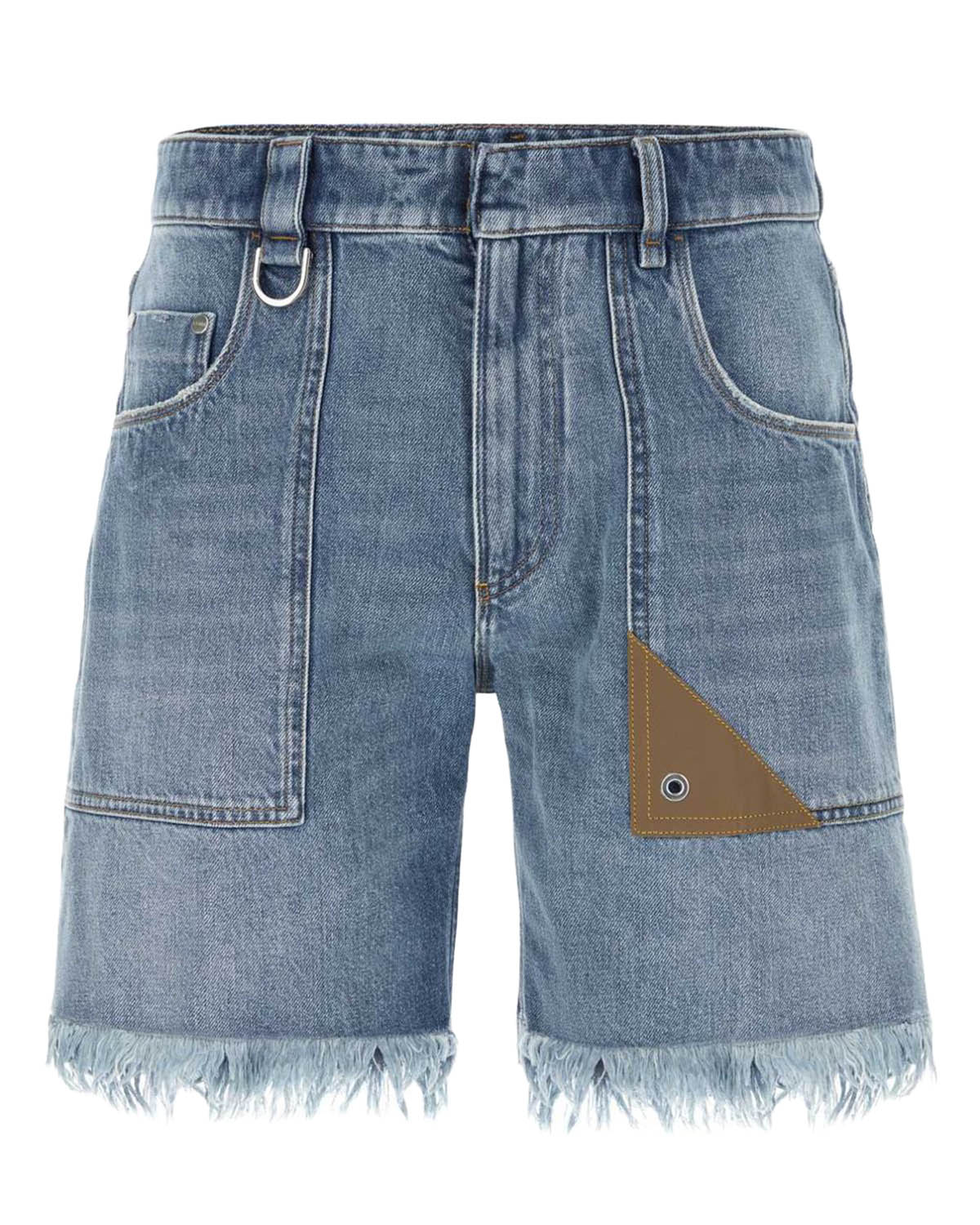 FENDI SHORT JEANS WITH LOGO