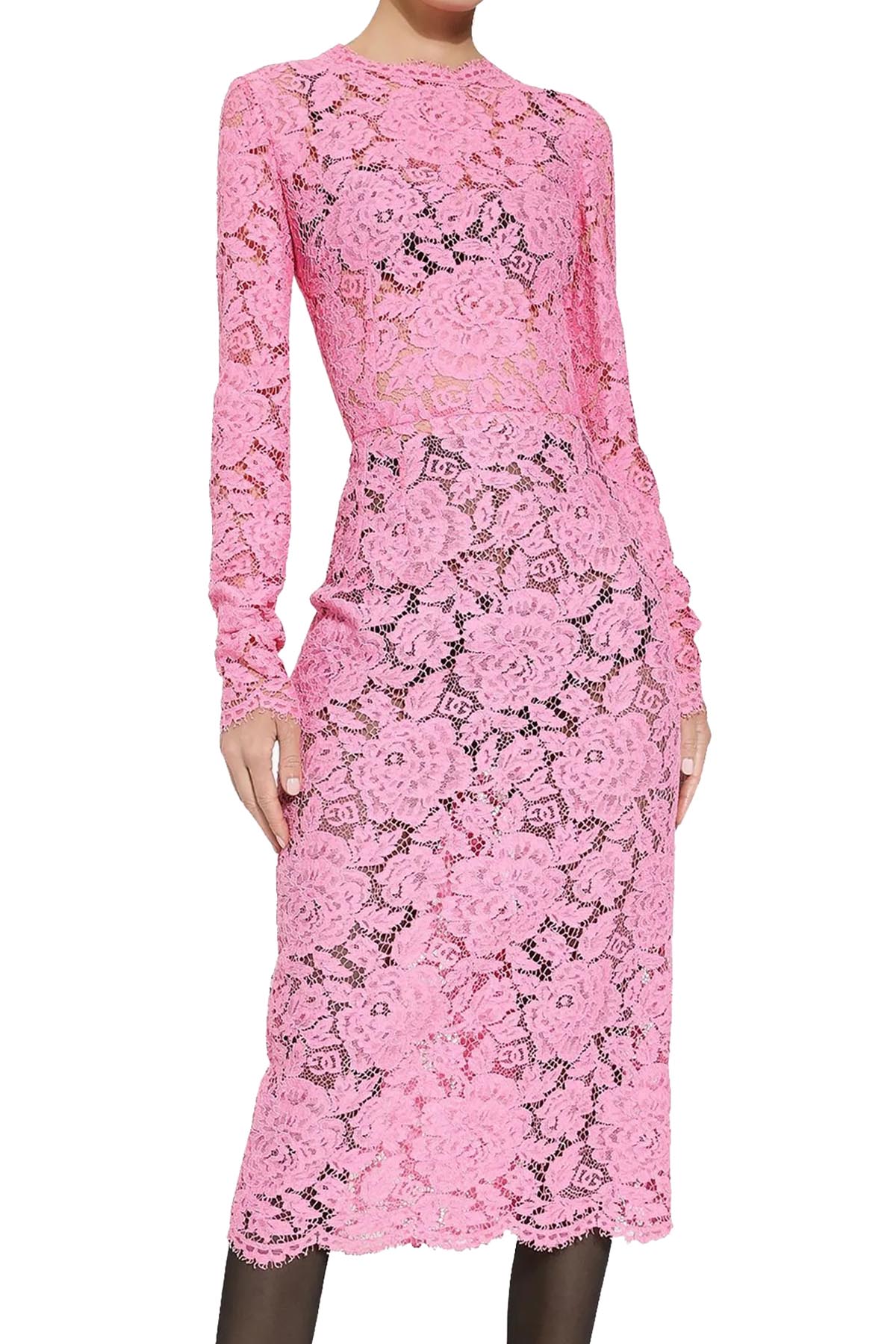 DOLCE&GABBANA LACE MIDI DRESS