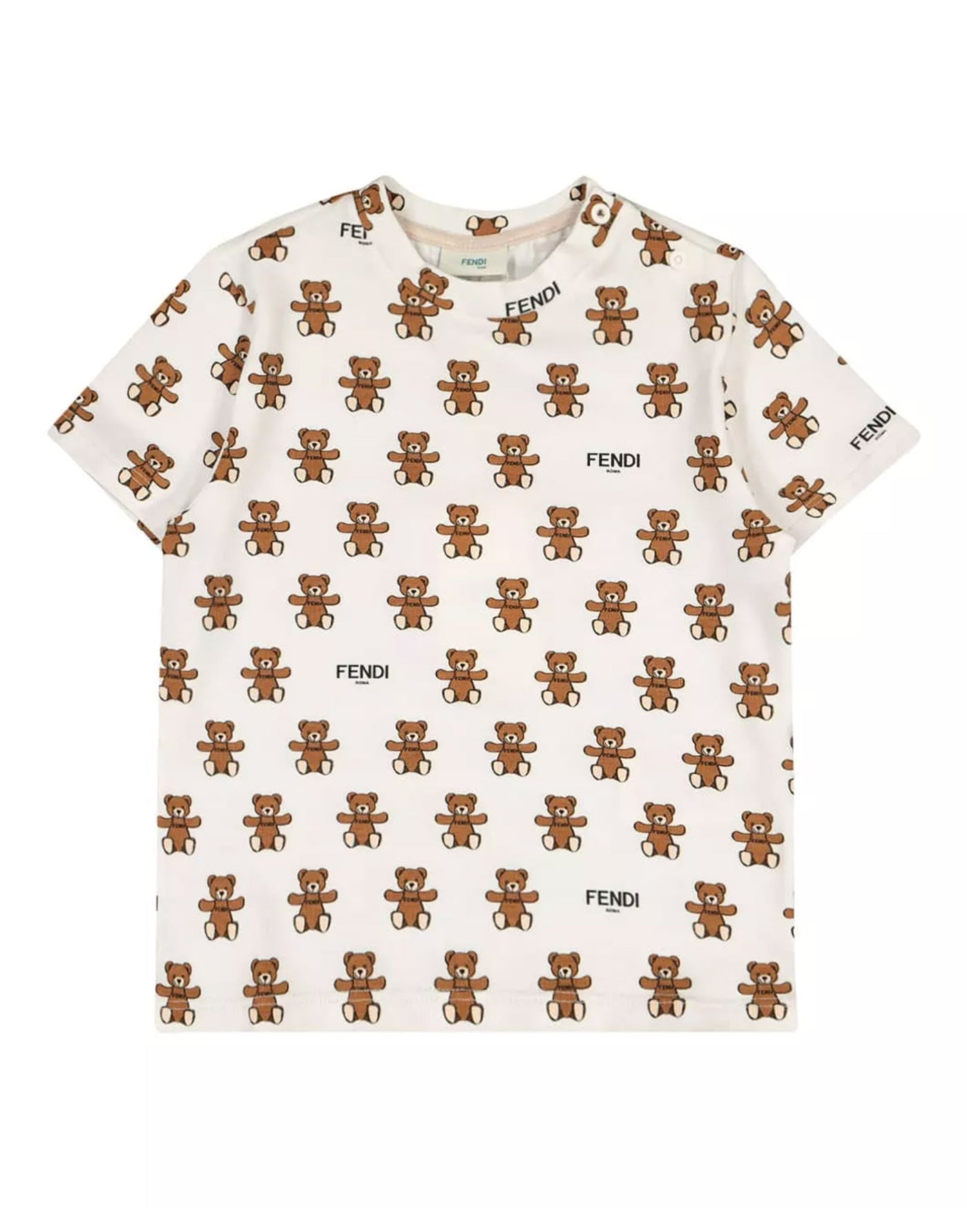 FENDI KIDS T-SHIRT TEDDY PRINT