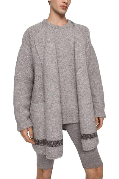 DOLCE&GABBANA TECHNICAL WOOL CARDIGAN