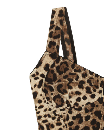 DOLCE&GABBANA BUSTIER LEOPARD PRINT