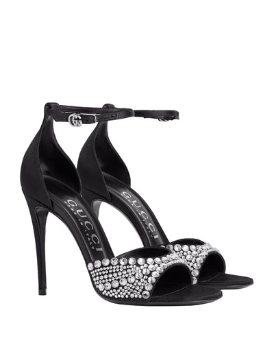 GUCCI SANDALS WITH CRYSTALS GG