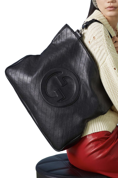 GUCCI BLONDIE SHOPPING HANDBAG WITH LOGO GG