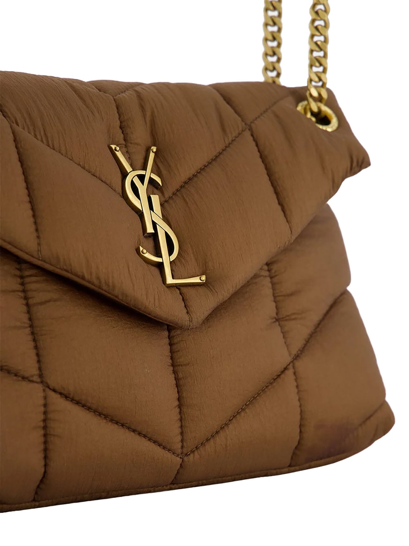 SAINT LAURENT PUFFER QUILTED SHOULDER BAG