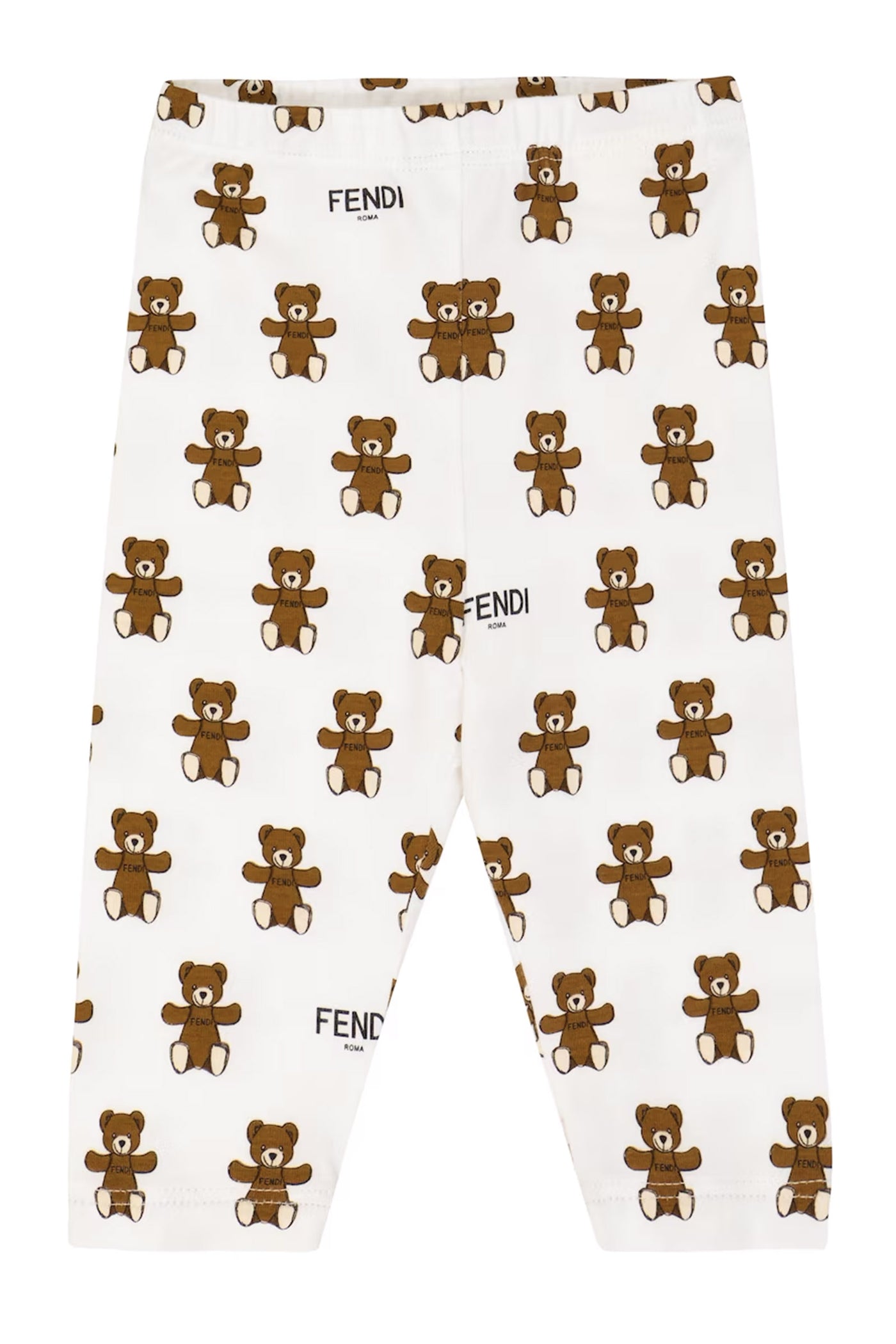 FENDI KIDS LEGGINGS TEDDY PRINT