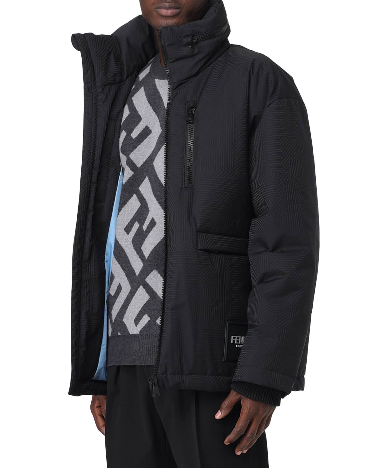 FENDI TECHNICAL SNOW JACKET WITH LOGO