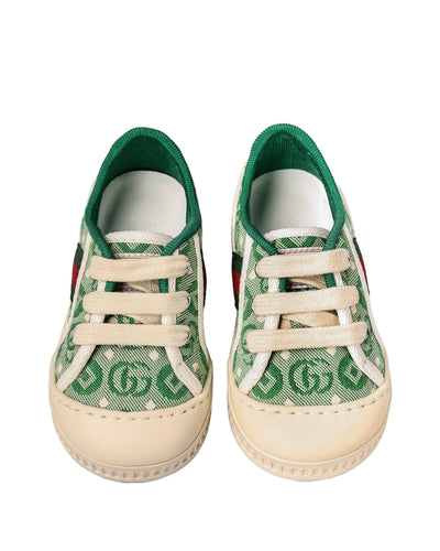 GUCCI CANVAS SNEAKERS WITH GG LOGO