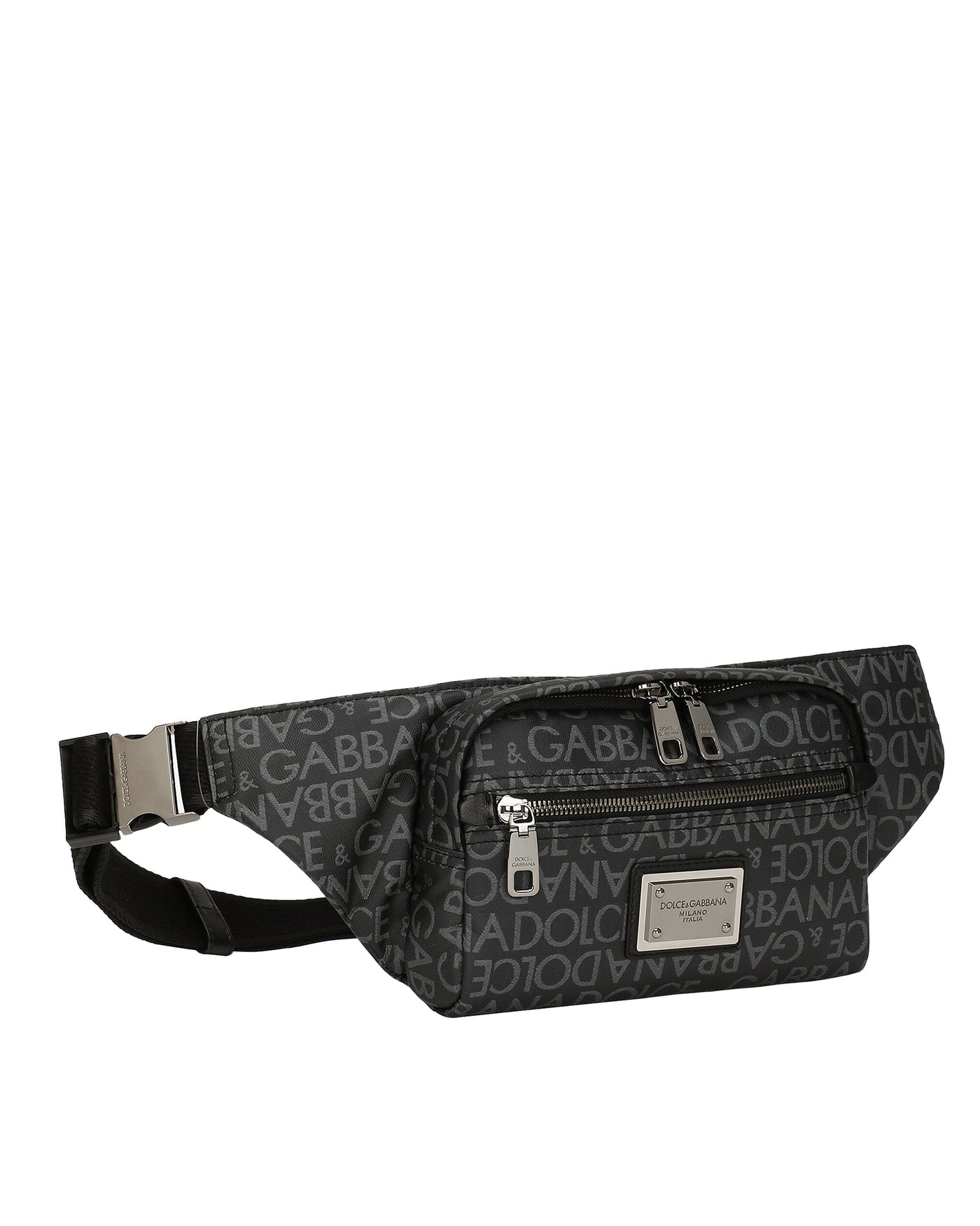 DOLCE & GABBANA SMALL COATED JACQUARD BELT BAG