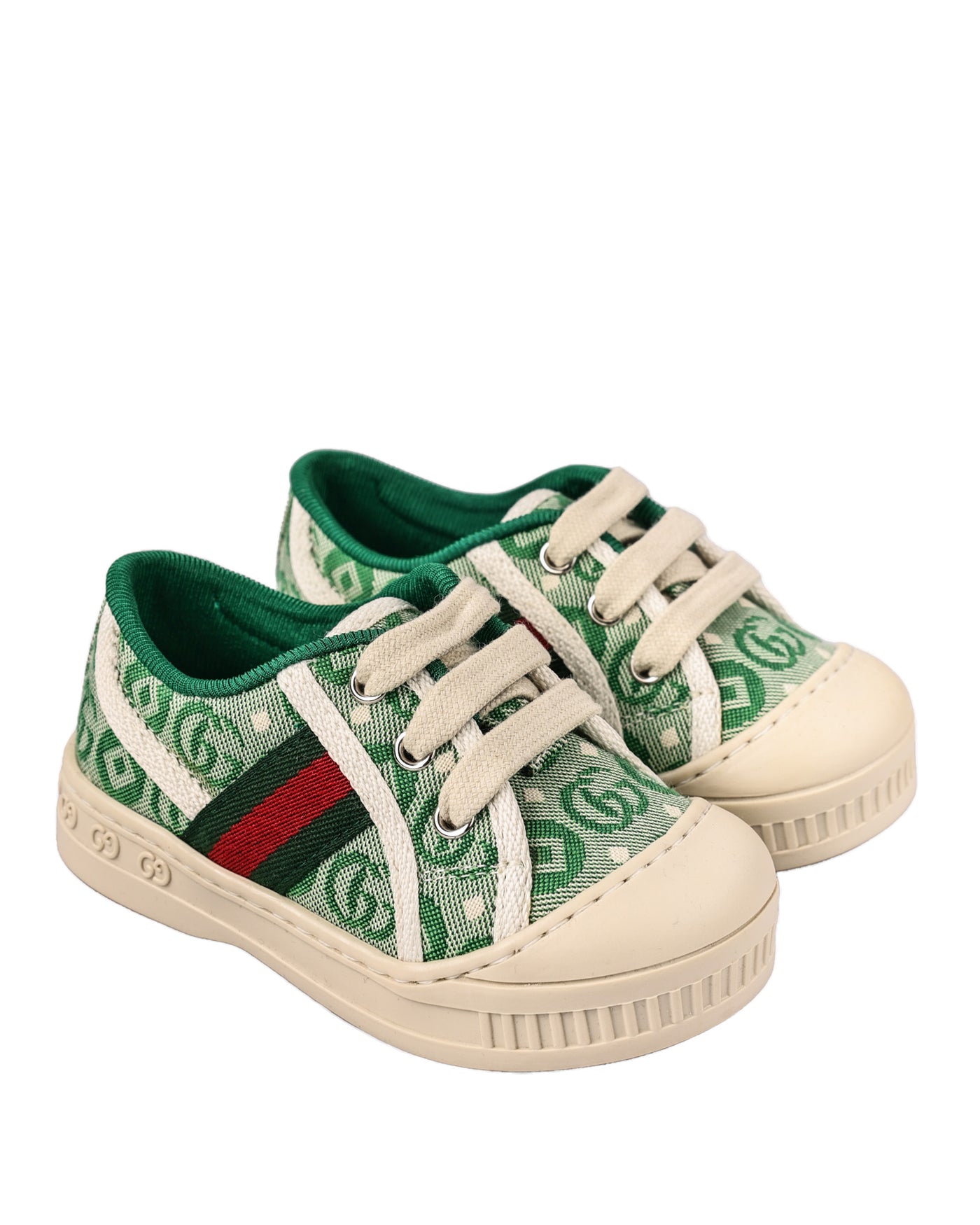 GUCCI CANVAS SNEAKERS WITH GG LOGO