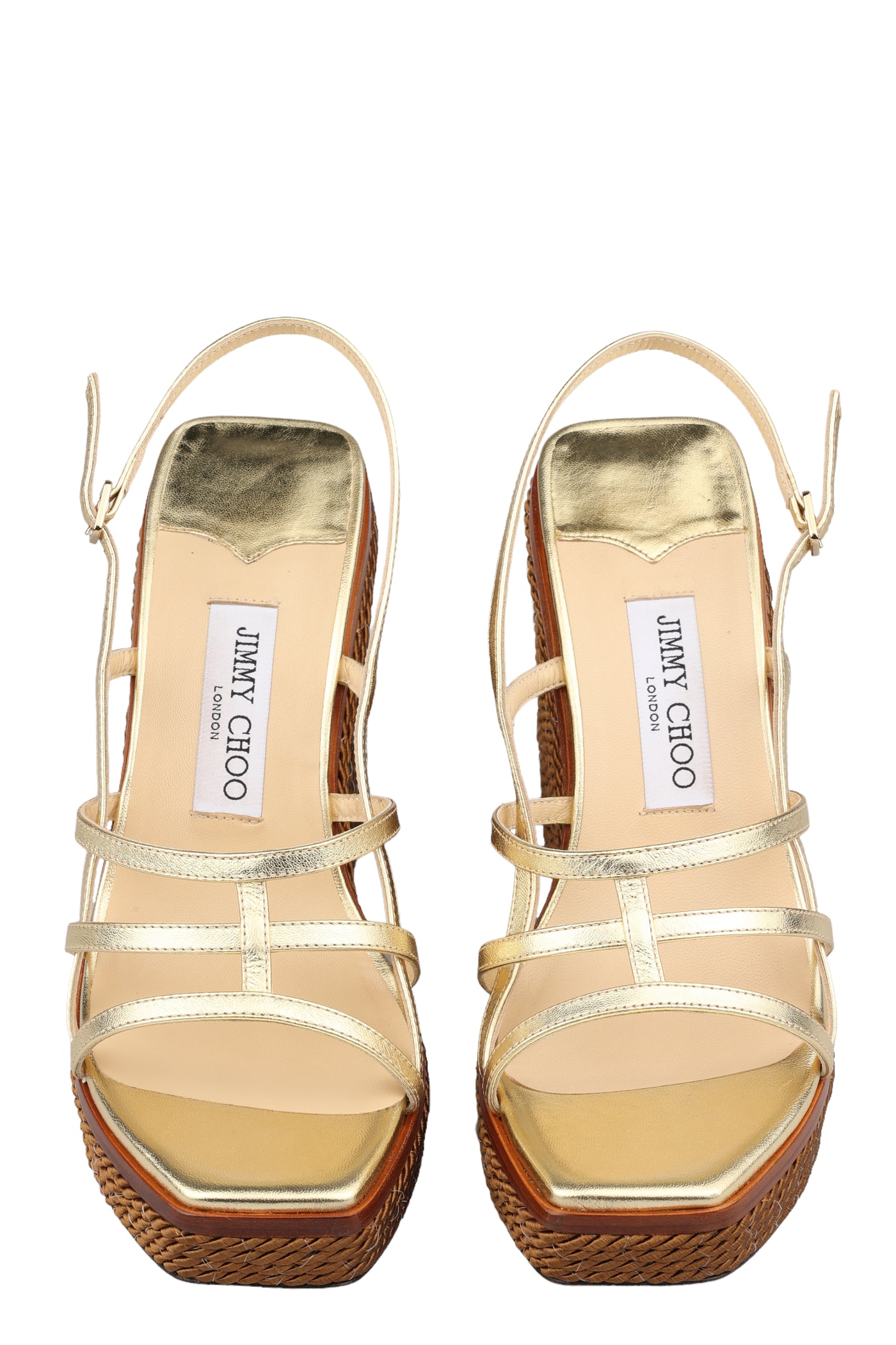 JIMMY CHOO ARIELA 110 WEDGE SANDALS