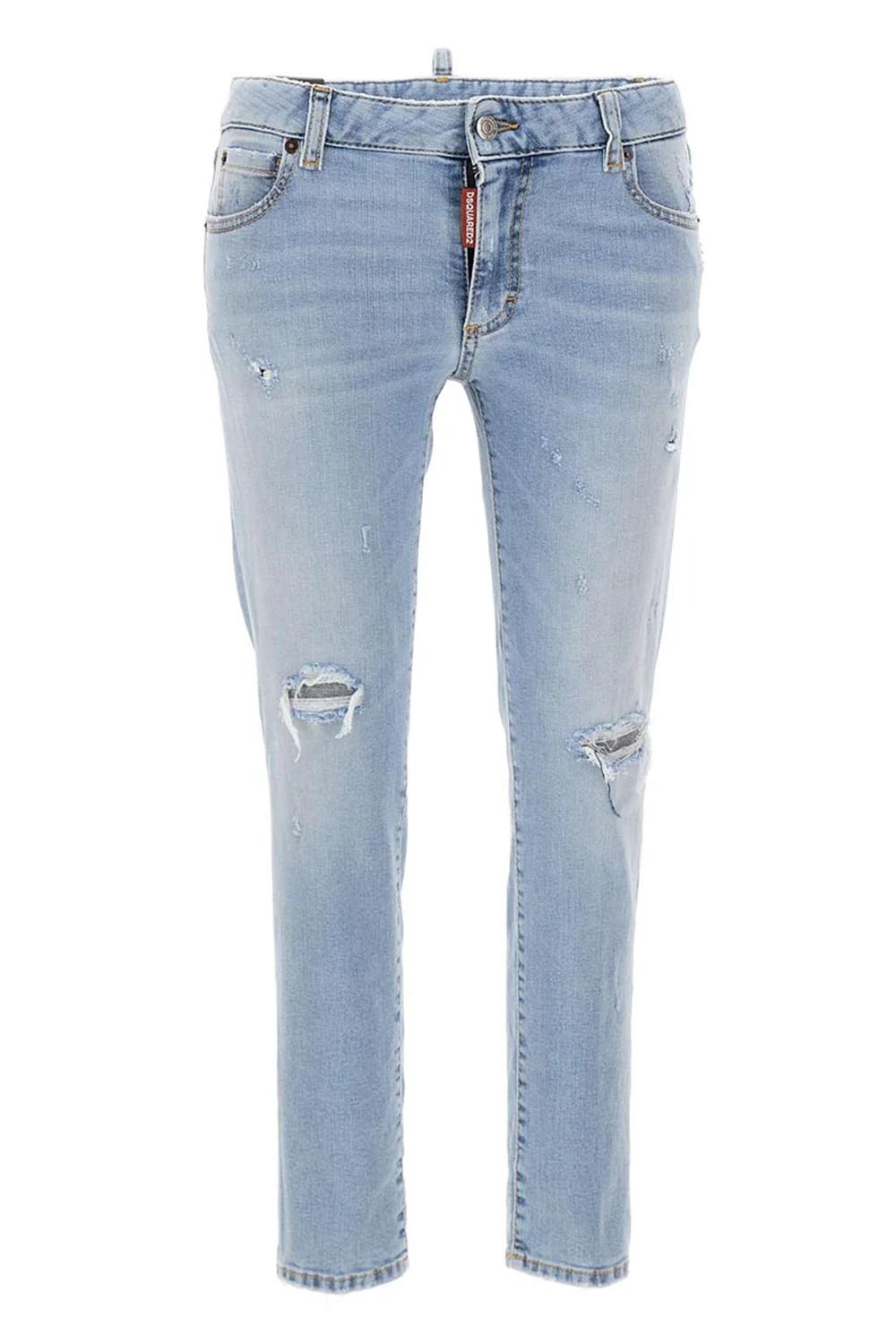 DSQUARED2 MEDIUM WAIST CROPPED JEANS