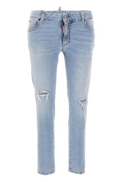 DSQUARED2 MEDIUM WAIST CROPPED JEANS