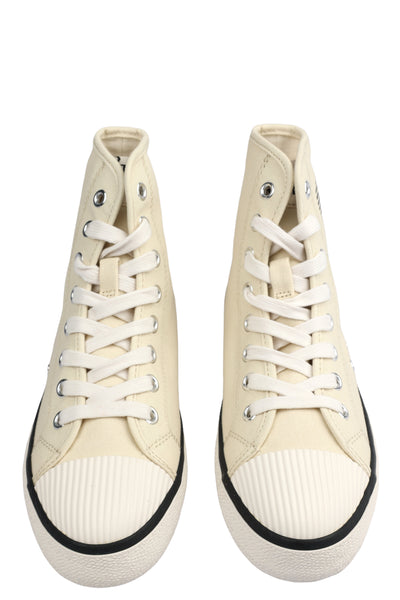 ISABEL MARANT LOGO CANVAS SNEAKERS