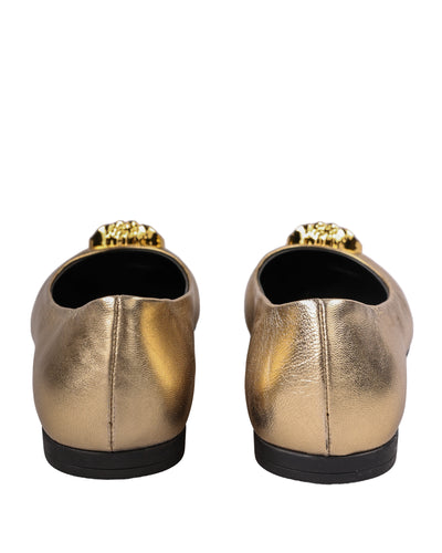 VERSACE KIDS LA MEDUSA BALLERINAS