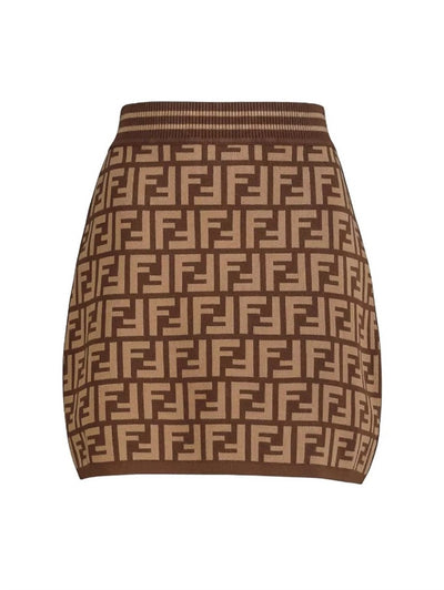 FENDI KIDS FF KNIT SKIRT