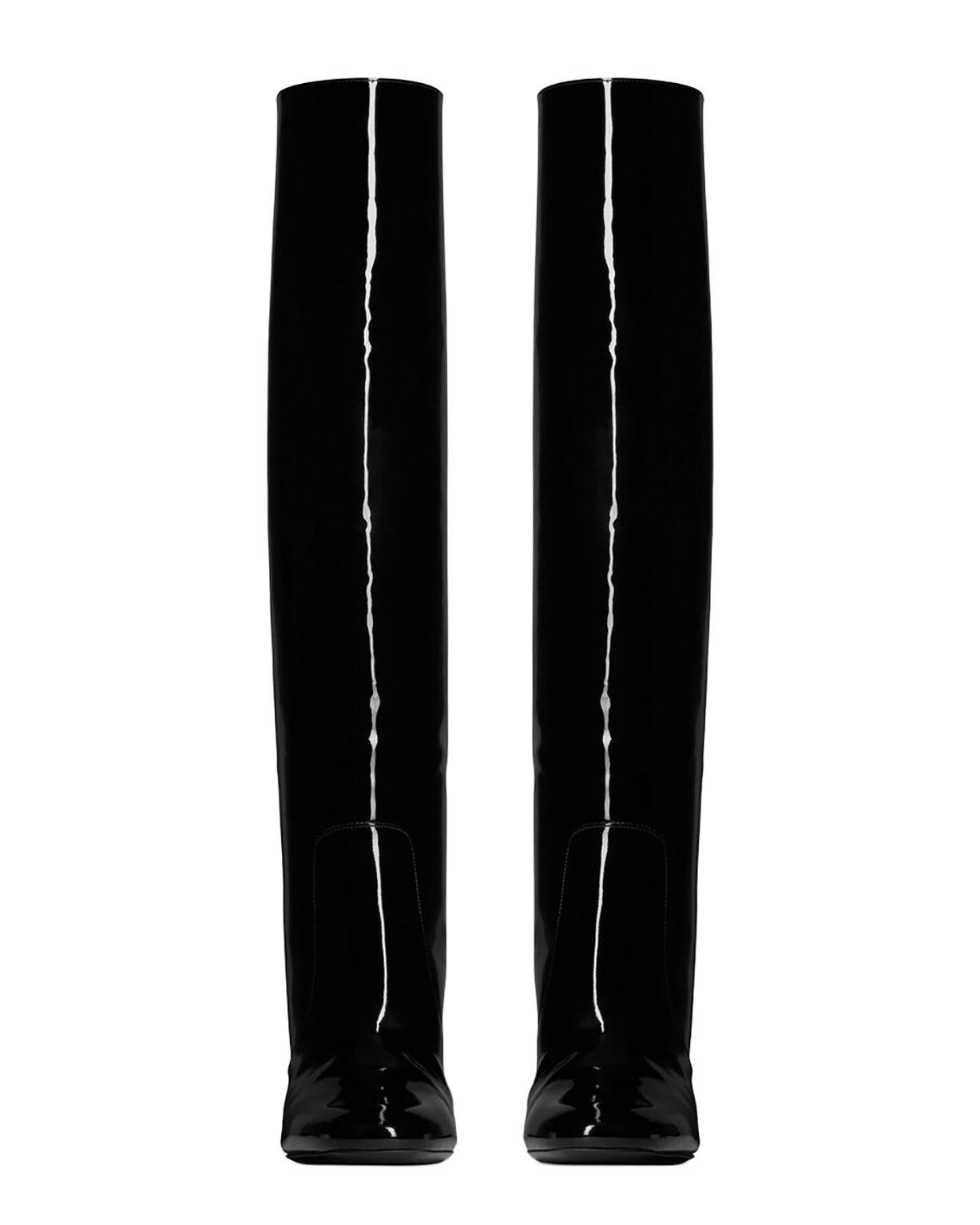 SAINT LAURENT WHO BOOTS IN PATENT LEATHER