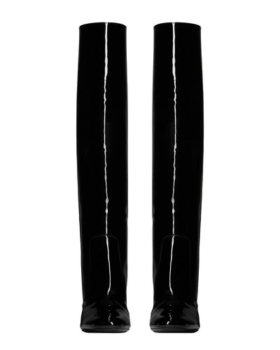 SAINT LAURENT WHO BOOTS IN PATENT LEATHER