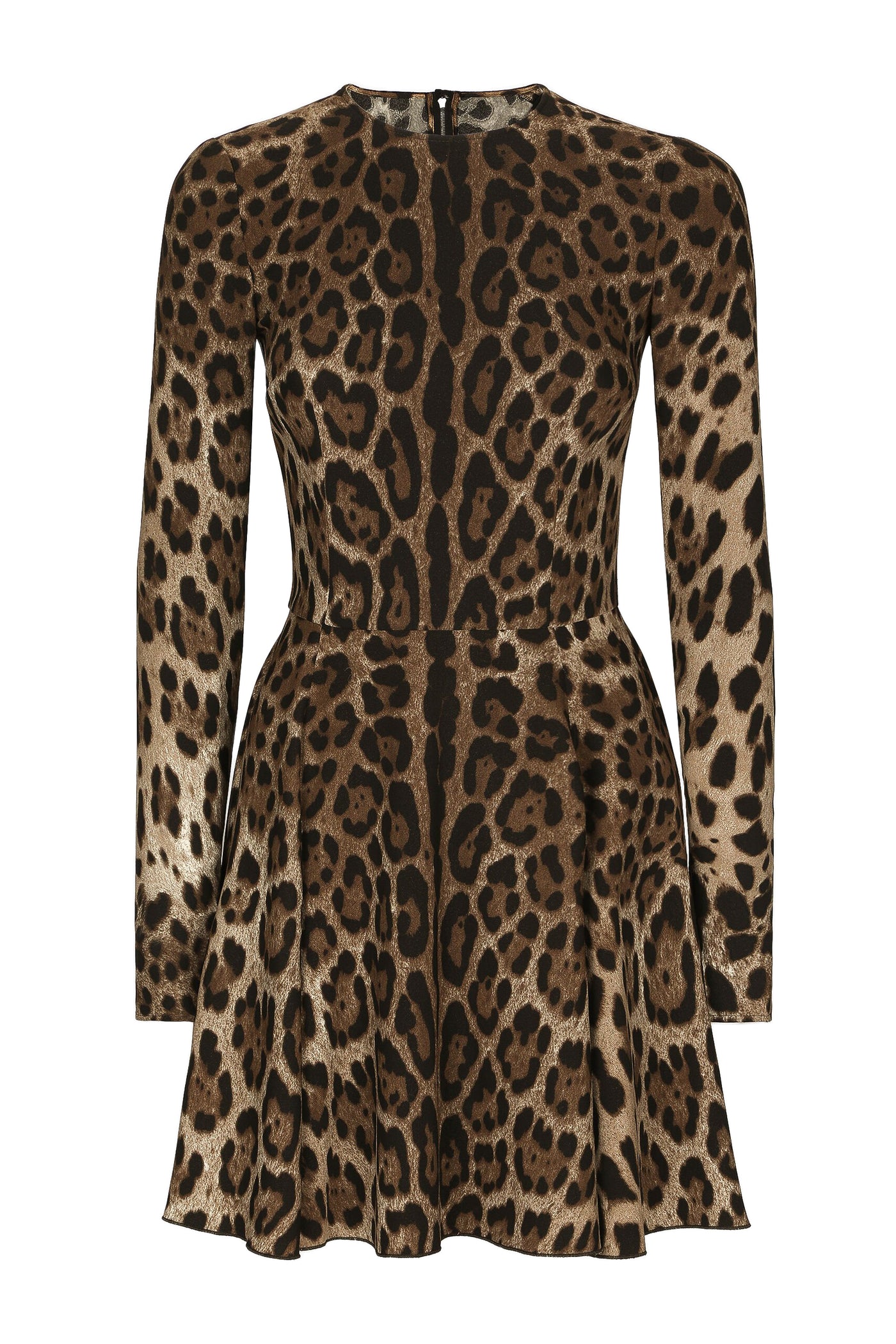 DOLCE & GABBANA MIDI DRESS WITH ANIMAL PRINT