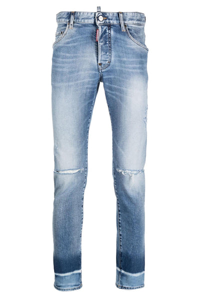 DSQUARED2 SKINNY WASHED DENIM JEANS