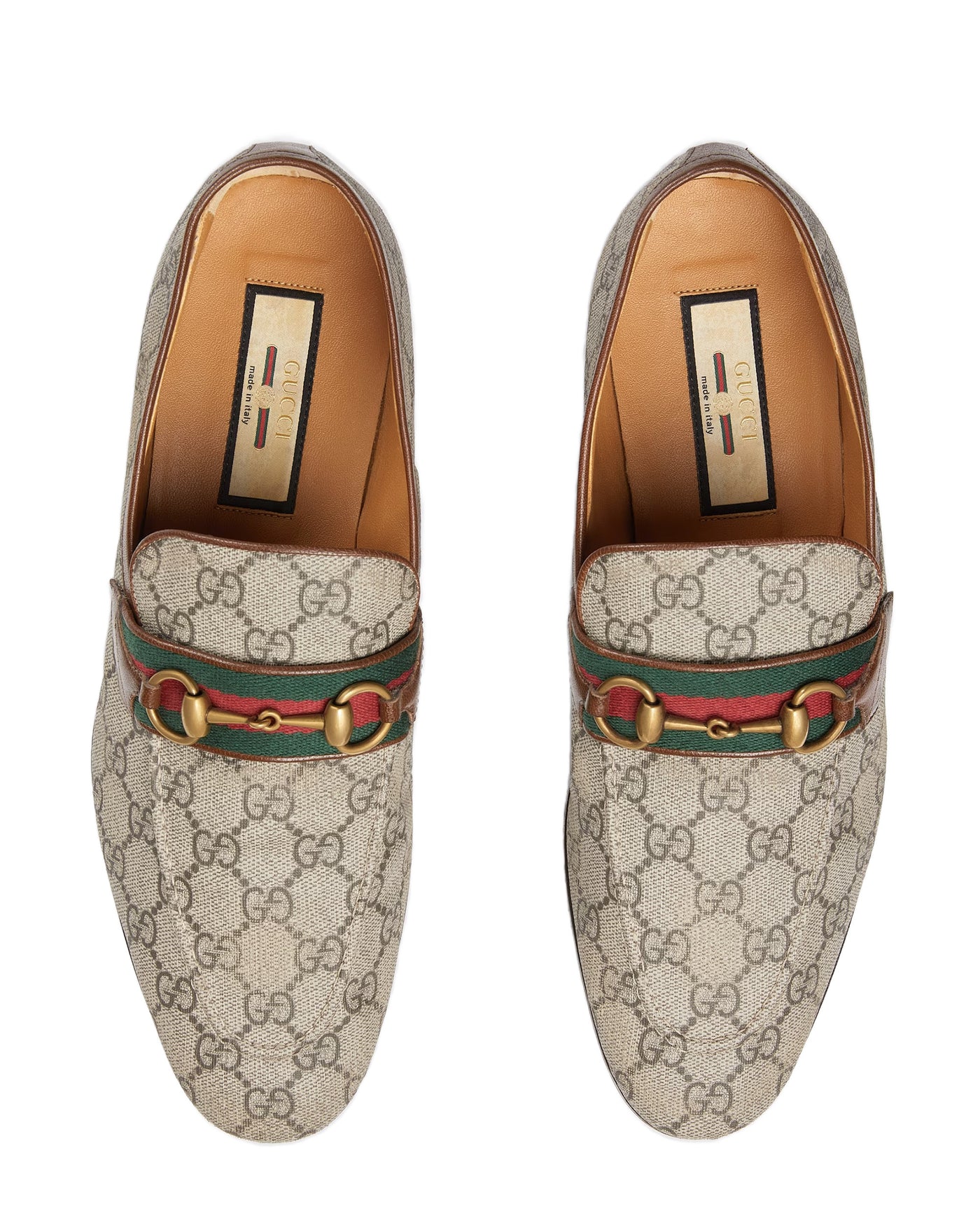 GUCCI GG SUPREME LOAFERS WITH HORSEBIT