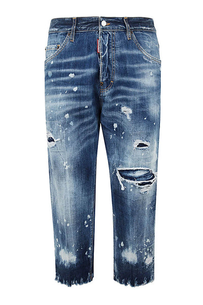 DSQUARED2 RAW CUT DISTRESSED JEANS