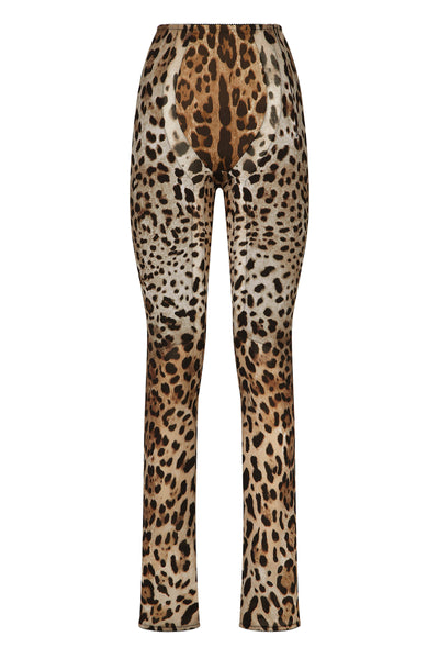 KIM DOLCE&GABBANA LEOPARD-PRINT PANTS