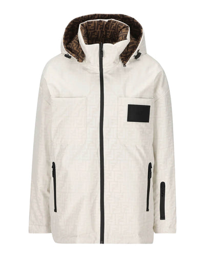 FENDI SKI DOWNJACKET WITH LOGO FF DOUBLE FACE