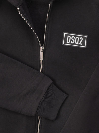 DSQUARED2 KIDS SWEATSHIRT WITH ZIP & HOOD