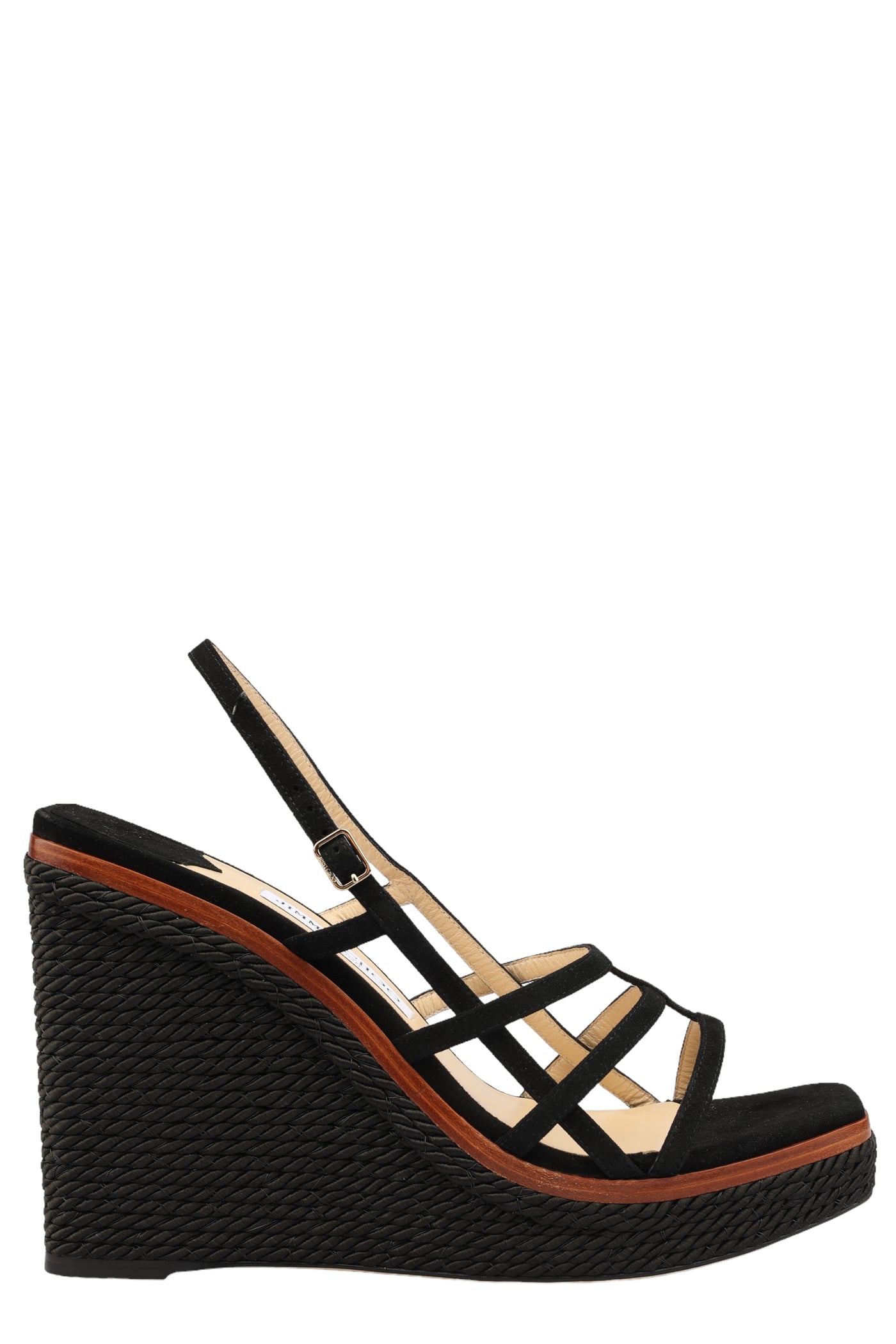 JIMMY CHOO SUEDE WEDGE SANDALS