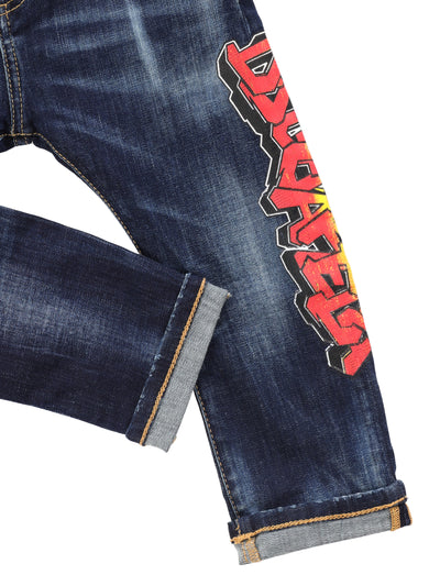 DSQUARED2 KIDS JEANS WITH LOGO