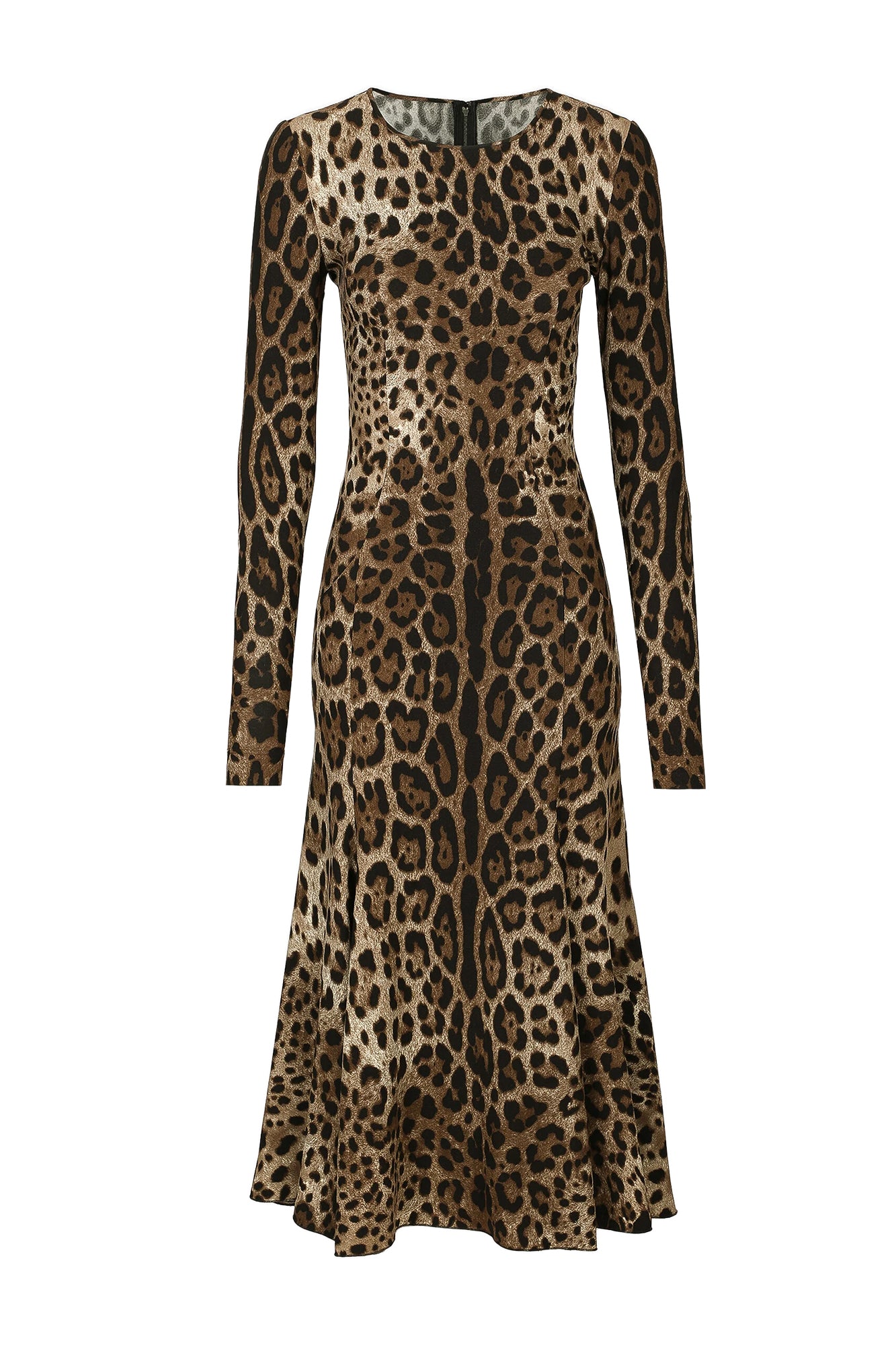 DOLCE & GABBANA LONG DRESS LEOPARD PRINT