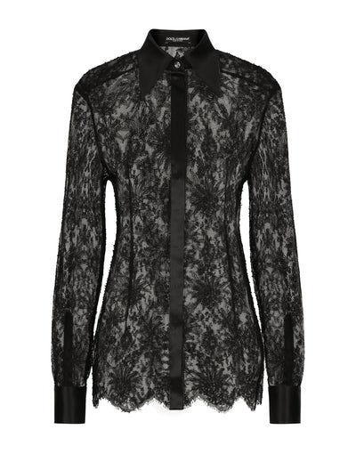 DOLCE&GABBANA CHANTILLY LACE SHIRT