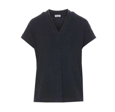 BRUNELLO CUCINELLI T-SHIRT BLU