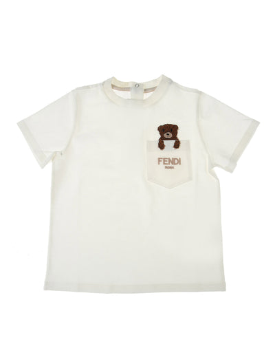 FENDI KIDS T-SHIRT TEDDY PRINT