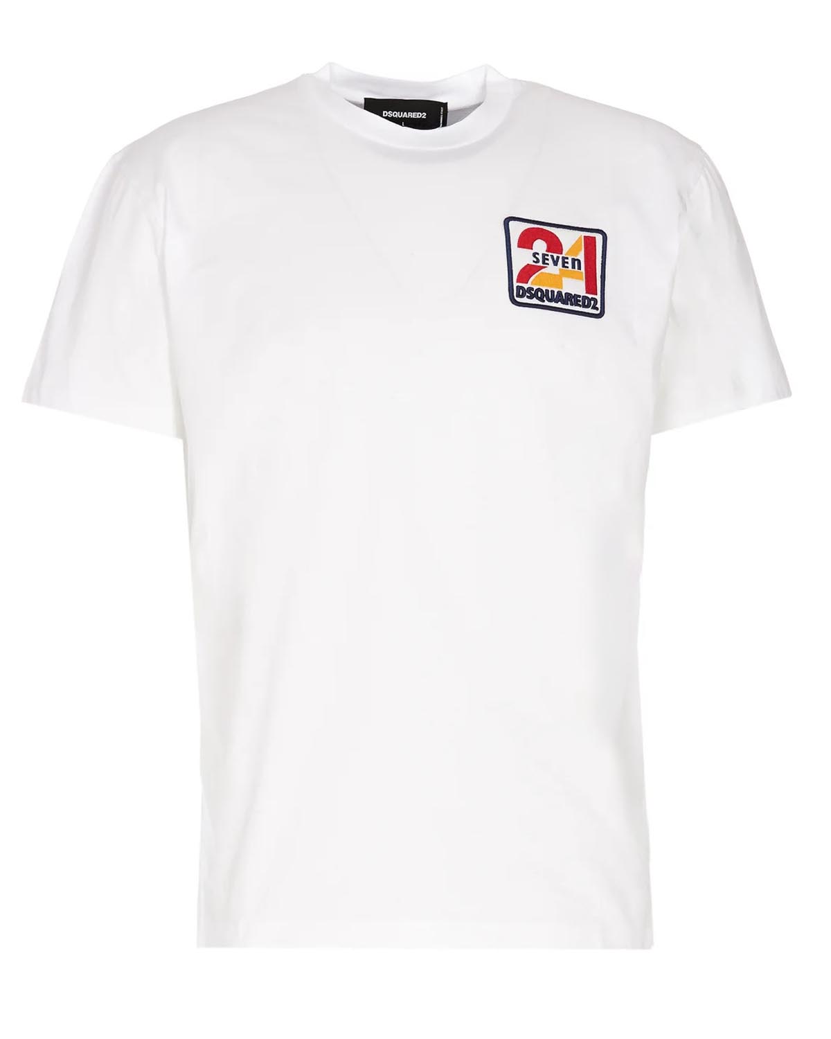 DSQUARED2 LOGO EMBROIDERED T-SHIRT