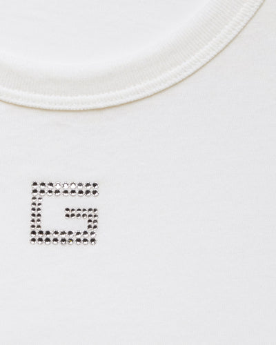 GUCCI T-SHIRTS WITH CRYSTAL LOGO GG