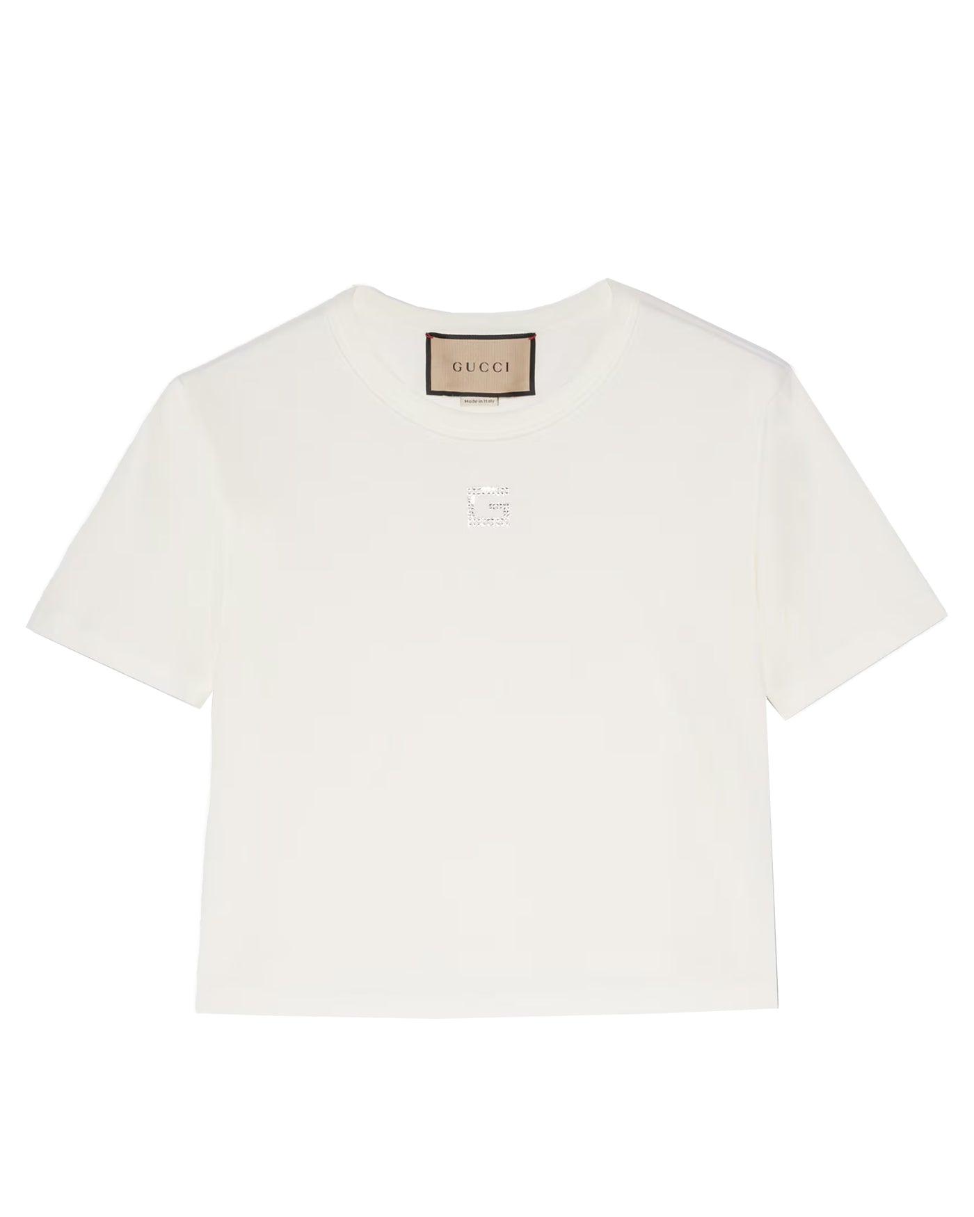 GUCCI T-SHIRTS WITH CRYSTAL LOGO GG