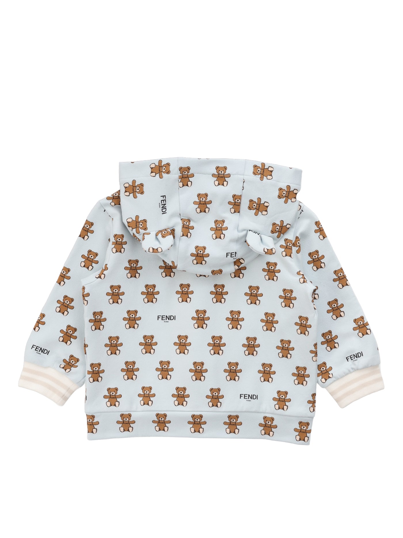 FENDI KIDS SWEATSHIRT TEDDY PRINT WITH HOODIE 