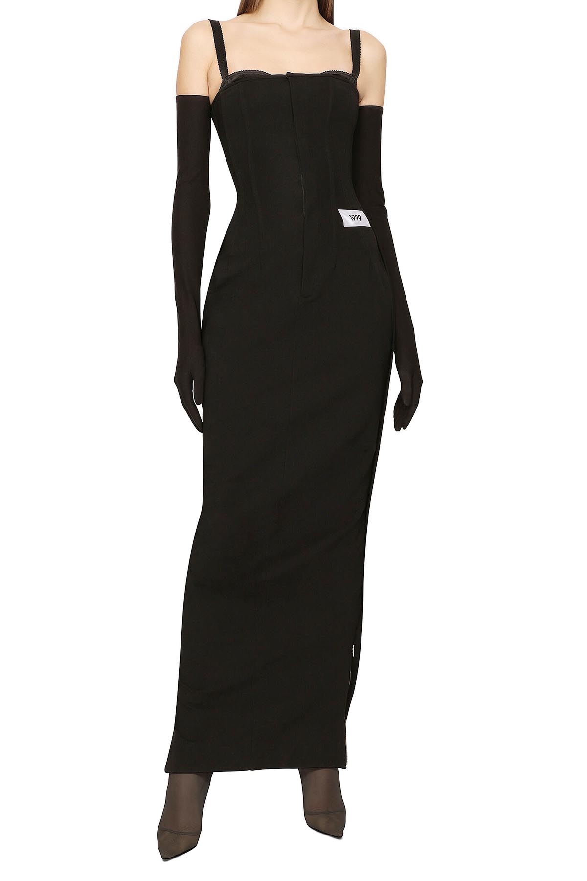 KIM DOLCE&GABBANA LONG STRETCH JERSEY DRESS