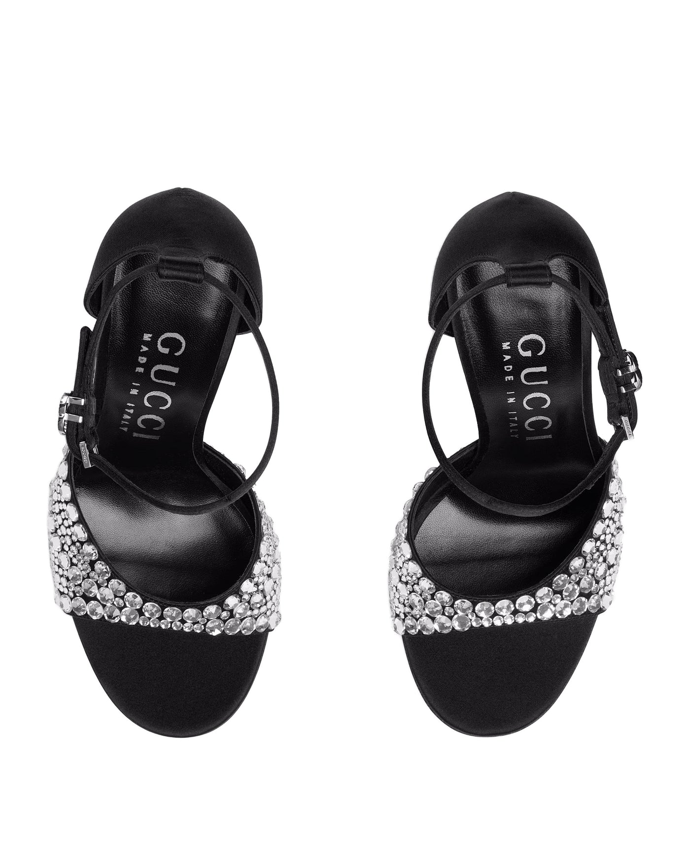 GUCCI SANDALS WITH CRYSTALS GG