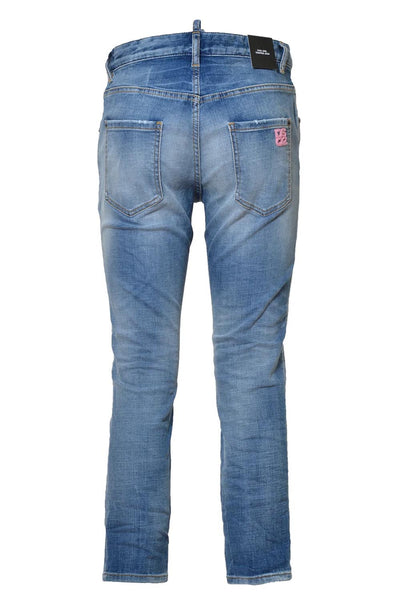 DSQUARED2 DISTRESSED-EFFECT CROPPED JEANS