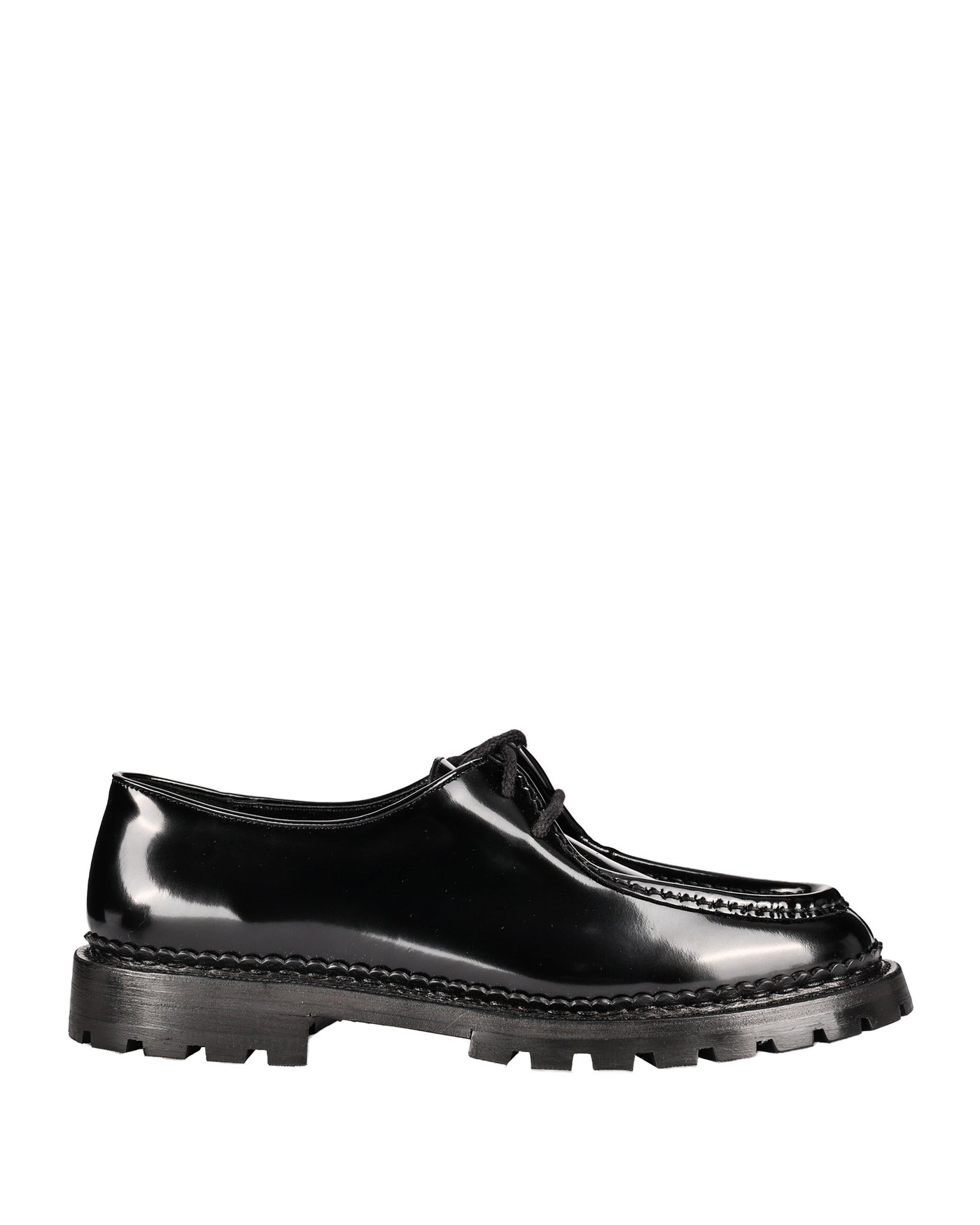 SAINT LAURENT MALO DERBIES IN GLAZED LEATHER