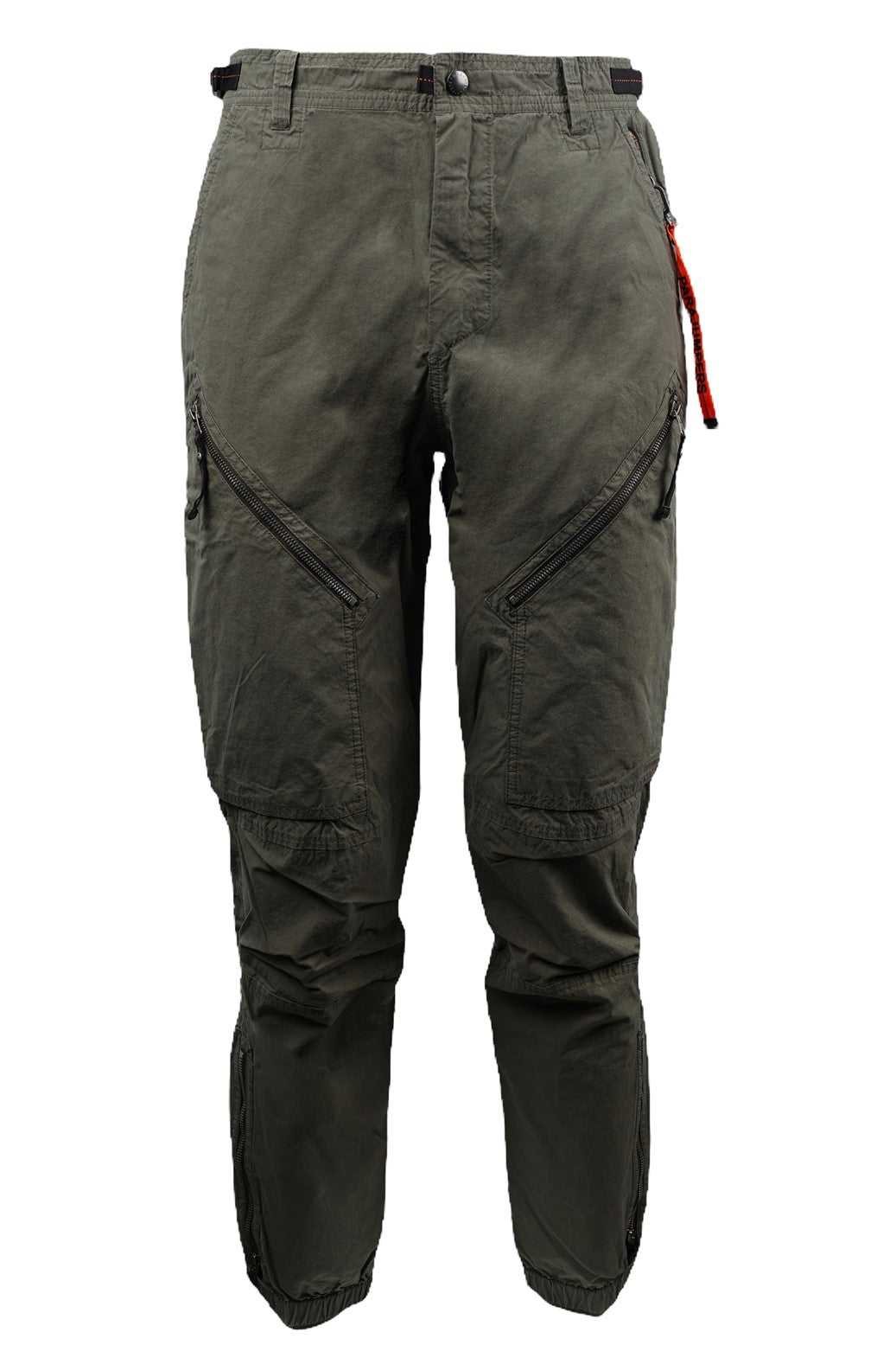 PARAJUMPERS EMMANUEL MILITARY GREEN CARGO TROUSERS