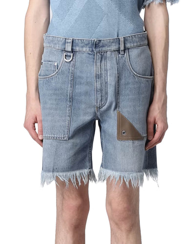 FENDI SHORT JEANS WITH LOGO